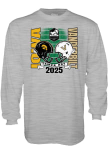 Blue 84 Iowa Hawkeyes Grey 2025 Reliaquest Bowl Long Sleeve T Shirt