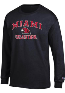 Champion Miami RedHawks Black Grandpa Jersey Long Sleeve T Shirt