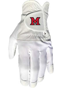 Miami RedHawks White Cool Mesh Golf Gloves