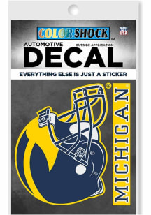 Michigan Wolverines Football Helmet Auto Decal - Yellow