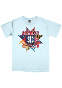 B-Unlimited SEC Womens Blue Quilt of Many Colors Short Sleeve T-Shirt