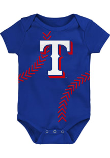 Texas Rangers Baby Blue Running Home Short Sleeve One Piece