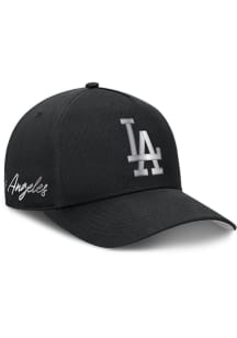 Nike Los Angeles Dodgers Metallic Logo UV A-Frame Adjustable Hat - Black