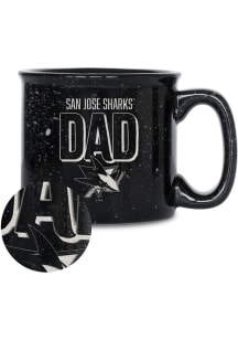 San Jose Sharks Dad 12oz Campfire Ceramic Mug - Black