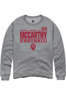 Mitch McCarthy Indiana Hoosiers Mens Graphite Football NIL Stacked Box Player Crew