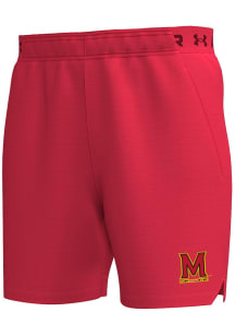 Under Armour Maryland Terrapins Mens Red Embroidered Shorts
