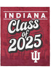 Indiana Hoosiers Class of 2025 Silk Touch Fleece Blanket - Crimson