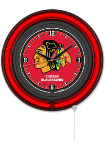 Chicago Blackhawks Double Neon Wall Clock