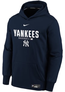 Nike New York Yankees Youth Navy Blue AC Therma Fit Long Sleeve Hoodie