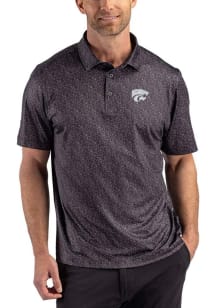 Cutter and Buck K-State Wildcats Black Pike Fern Big and Tall Polo