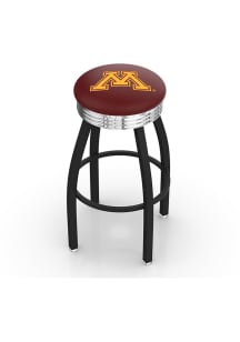 Minnesota Golden Gophers 3 Ring Chrome Seat Pub Stool - Black