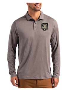 Cutter and Buck Army Black Knights Mens Graphite Coastline Long Sleeve Polo Shirt