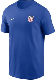 Nike USMNT Blue Left Chest Short Sleeve T Shirt