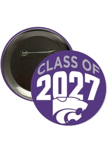 K-State Wildcats 3" Class of 2027 Button - Purple