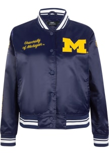 Pro Standard Michigan Wolverines Womens Blue Classic Light Weight Jacket