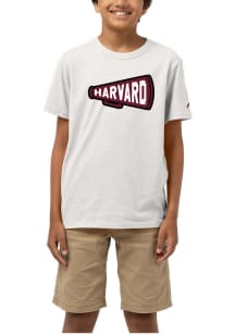 Harvard Crimson Youth White Megaphone Short Sleeve Fashion T-Shirt