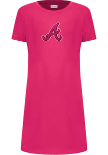 Pro Standard Atlanta Braves Girls Pink Classic Triple Pink Short Sleeve Dress
