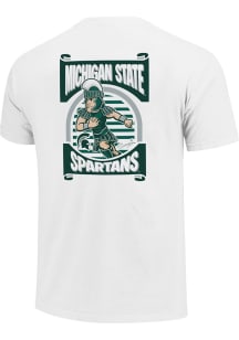 Michigan State Spartans White Mascot Short Sleeve T Shirt