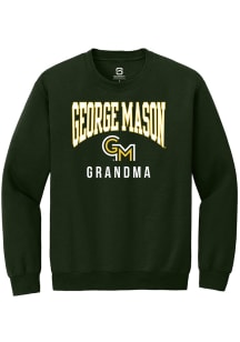 Summit Sportswear George Mason University Mens Green Grandma Long Sleeve Crew Sweatshirt