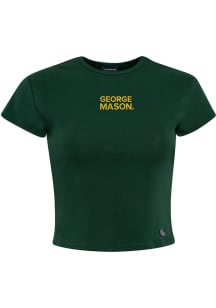 Hype and Vice George Mason University Womens Green Baby Short Sleeve T-Shirt