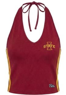 Hype and Vice Iowa State Cyclones Womens Cardinal Red Cheer Halter Tank Top