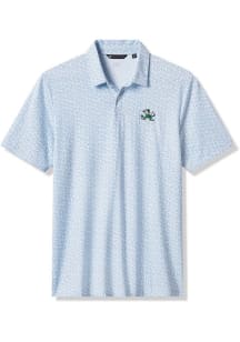 Travis Mathew Notre Dame Fighting Irish Mens Light Blue College Bound Short Sleeve Fashion Polo