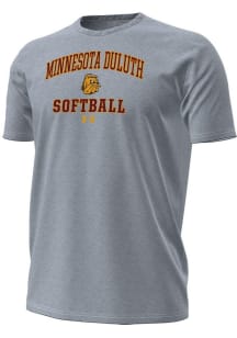 Under Armour UMD Bulldogs Grey Softball Performance Short Sleeve T Shirt