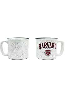 Harvard Crimson Speckled Ceramic Mug - White
