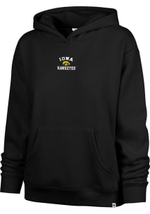 47 Iowa Hawkeyes Womens Black Spirited Arch Hooded Sweatshirt