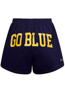 Hype and Vice Michigan Wolverines Womens Navy Blue P.E. Shorts