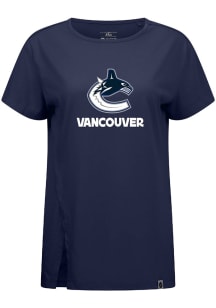 Levelwear Vancouver Canucks Womens Navy Blue Influx Home Turf Short Sleeve T-Shirt