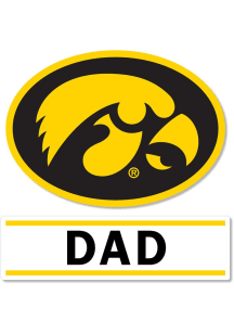 Iowa Hawkeyes 3 Inch Dad Auto Decal - Gold