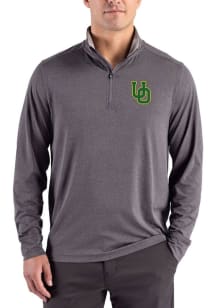 Cutter and Buck Oregon Ducks Mens Black Forge Eco Big and Tall Qtr Zip