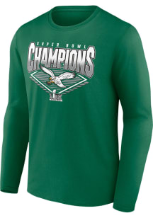 Philadelphia Eagles Kelly Green Retro Champs Long Sleeve T Shirt