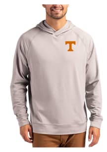 Cutter and Buck Tennessee Volunteers Mens Grey Adapt Knit Hood Long Sleeve Hoodie