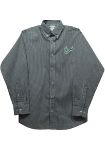 Vive La Fete South Florida Bulls Baby Green Gingham Long Sleeve Polo