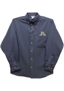 Vive La Fete Akron Zips Baby Navy Blue Gingham Long Sleeve Polo