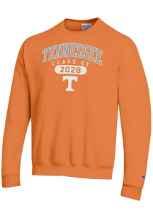 Champion Tennessee Volunteers Mens Orange Class of 2028 Powerblend Long Sleeve Crew Sweatshirt