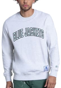 Starter Columbus Blue Jackets Mens Navy Blue Face Off Long Sleeve Crew Sweatshirt