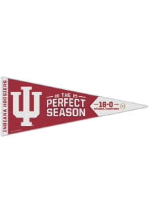 Indiana Hoosiers 12x30 2025 Football Perfect Season Nat Champ Pennant - Crimson