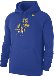 Nike Pitt Panthers Mens Blue Football Football Roc Long Sleeve Hoodie