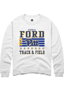 Kendrick Ford Pitt Panthers Mens White NIL Striped Player Crew