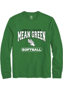 Summit Sportswear North Texas Mean Green Kelly Green Softball Long Sleeve T Shirt