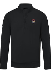 Levelwear Florida Panthers Mens Black Upright 3D Embroidered Patch Long Sleeve Qtr Zip Pullover