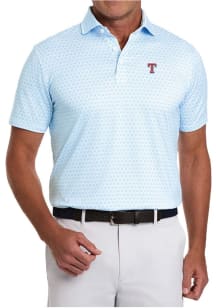 Holderness and Bourne Texas Rangers Mens Light Blue Rivers Horseshoe Print Short Sleeve Fashion Po..
