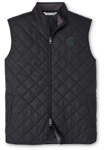 Peter Millar Michigan State Spartans Mens Black Essex Sleeveless Jacket
