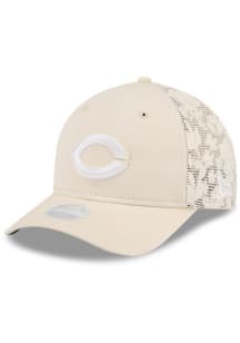 New Era Cincinnati Reds White Floral Mesh 9FORTY M Crown Womens Adjustable Hat