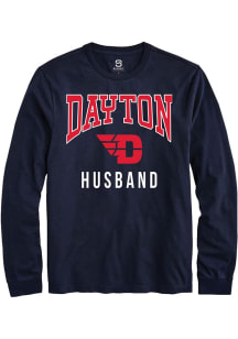 Summit Sportswear Dayton Flyers Navy Blue Husband Long Sleeve T Shirt