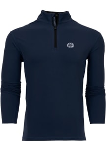 Greyson Penn State Nittany Lions Mens Navy Blue Tate Long Sleeve Qtr Zip Pullover