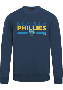 Levelwear Philadelphia Phillies Mens Navy Blue Zane Not Hitter City Connect Long Sleeve Crew Sweat..